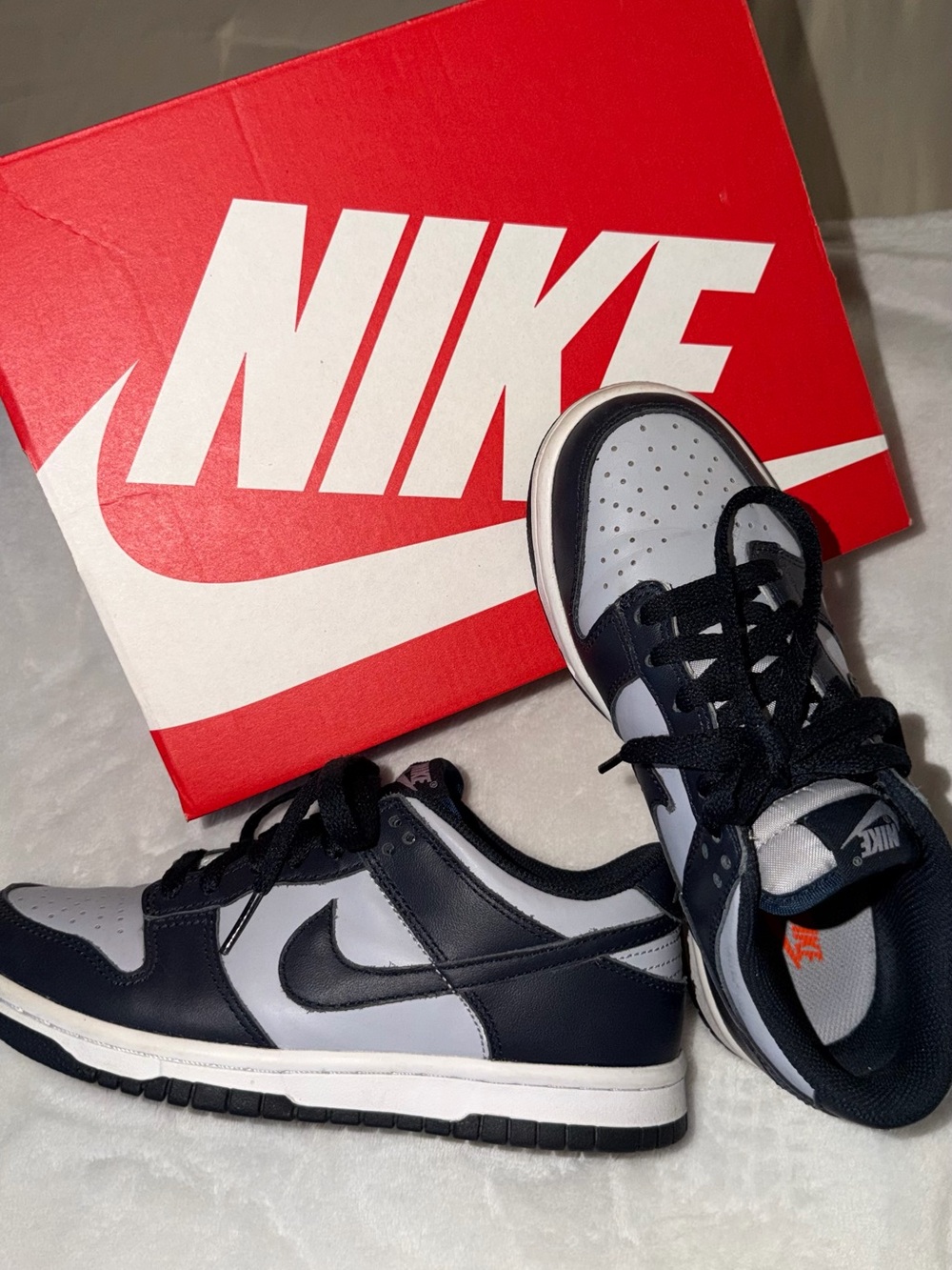 NIKE Dunk Low GS
Georgelowh
Wolt grey / dark obsıdıan